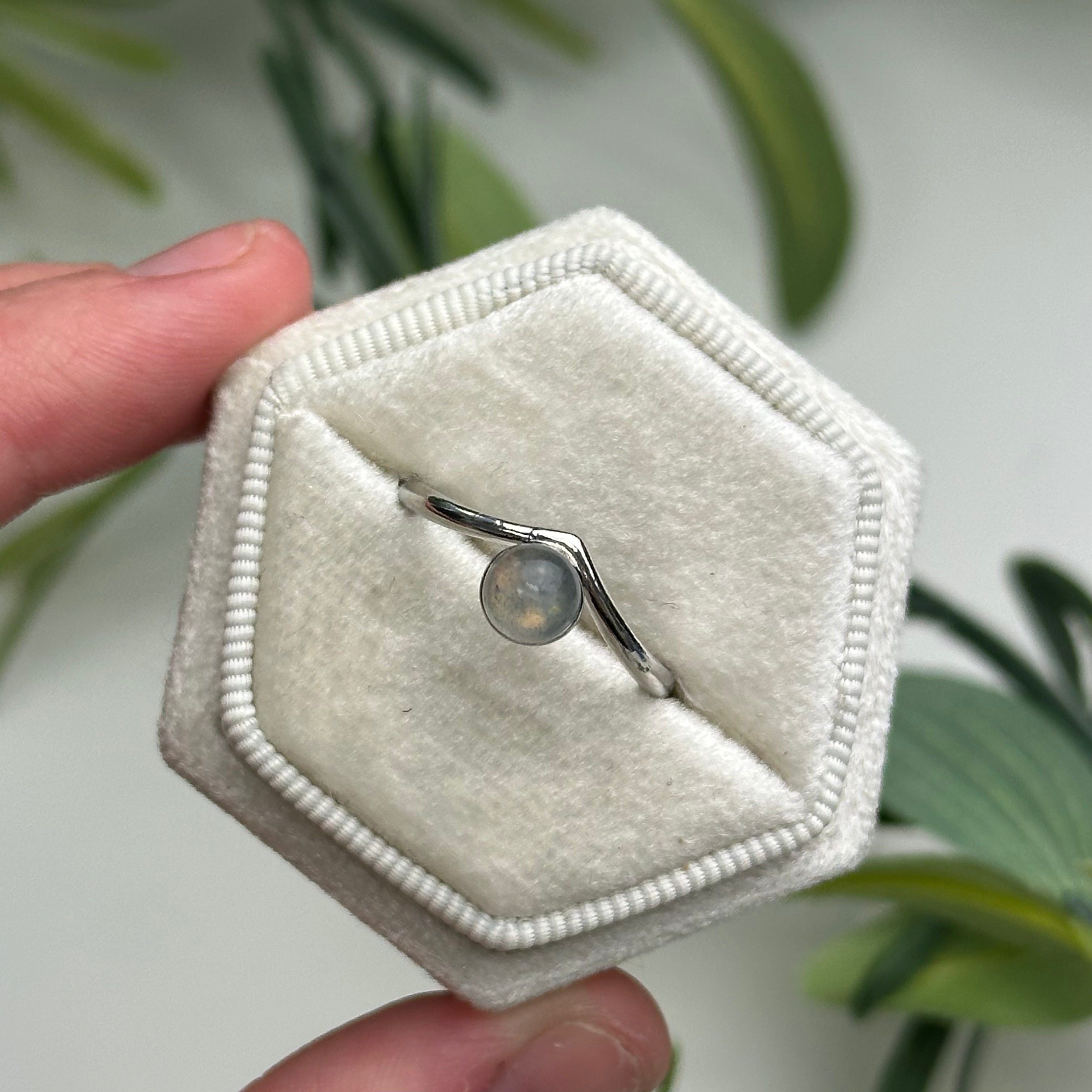 Adjustable Labradorite Crown Rings