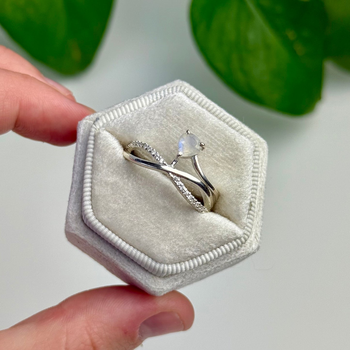 Assorted Silver Crystal Rings