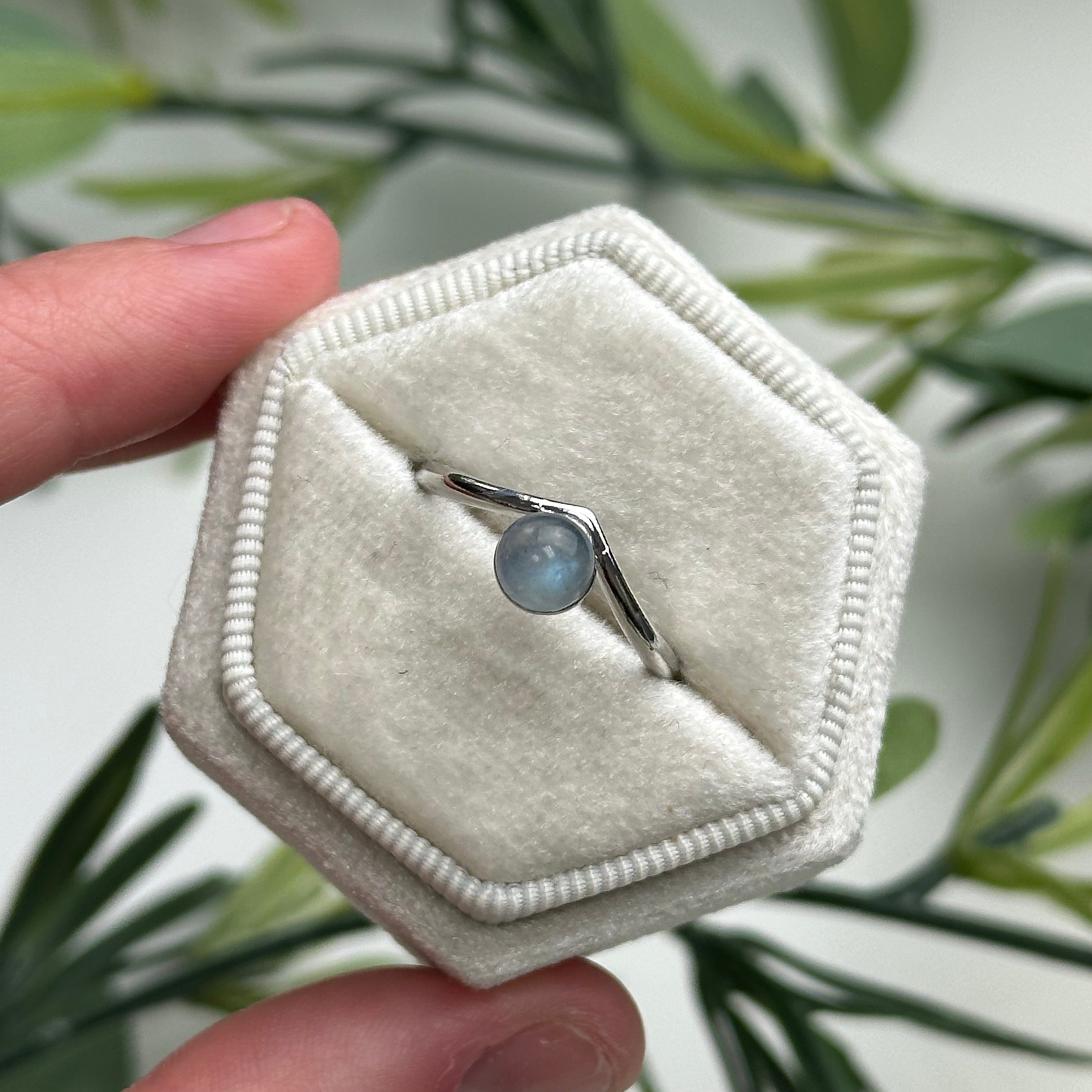 Adjustable Labradorite Crown Rings