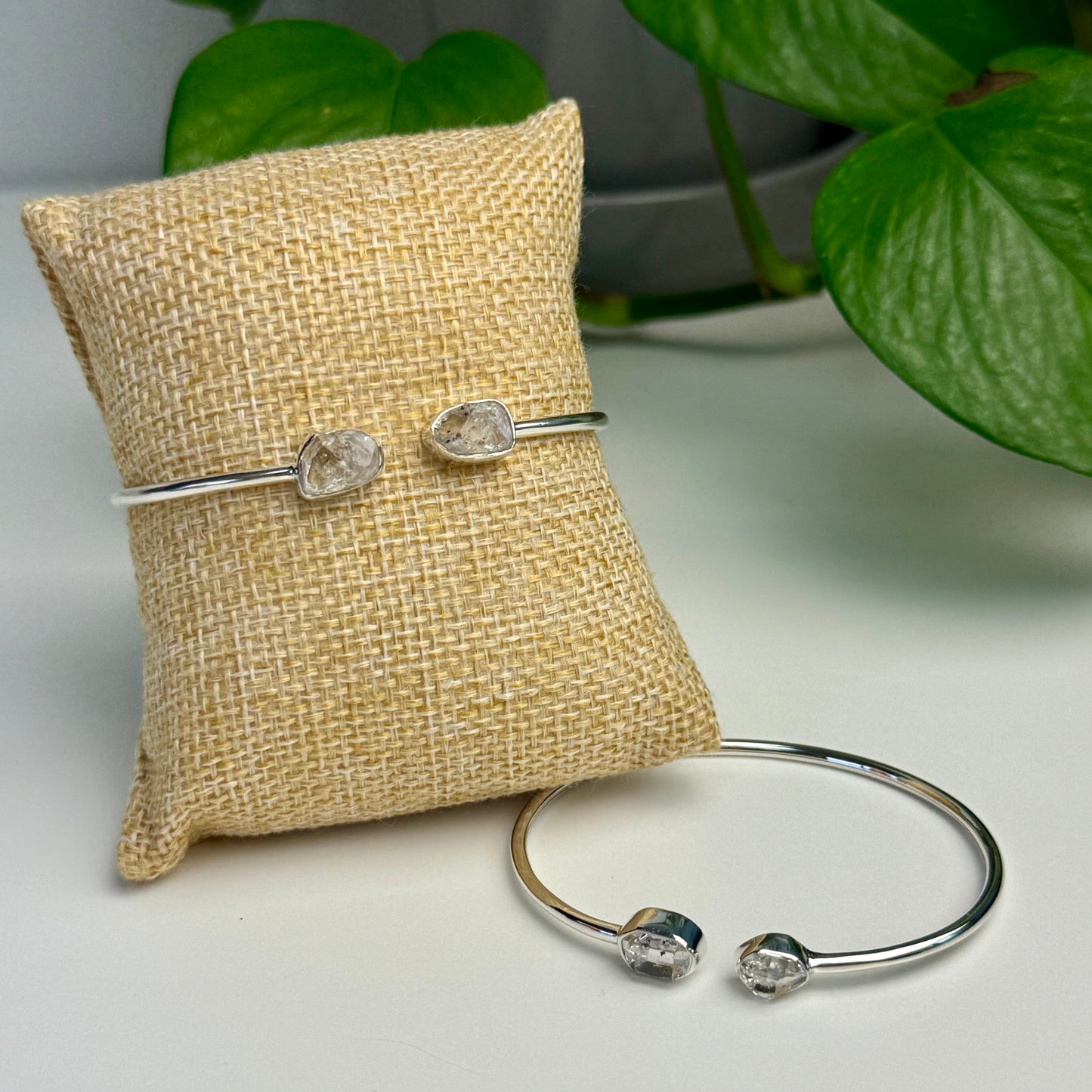 Herkimer Diamond Twist Bracelet