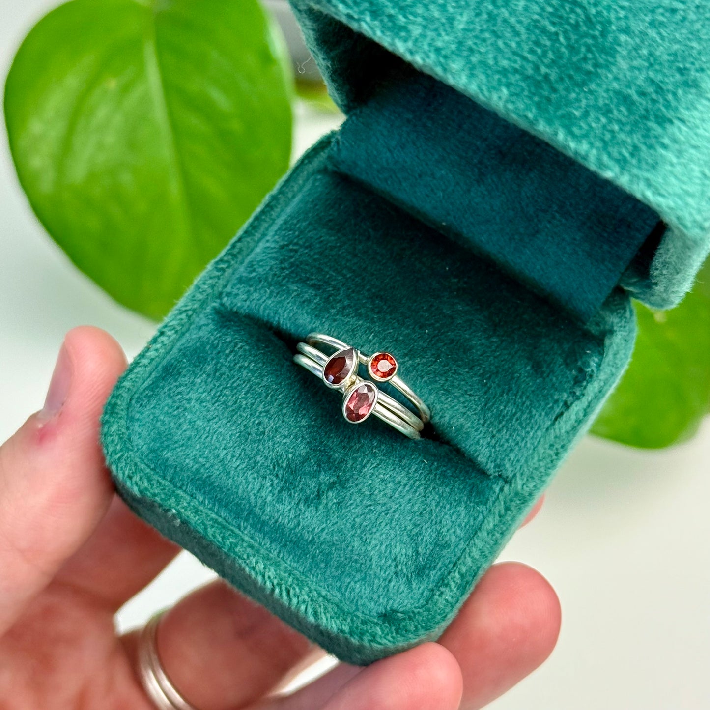 Assorted Silver Crystal Rings