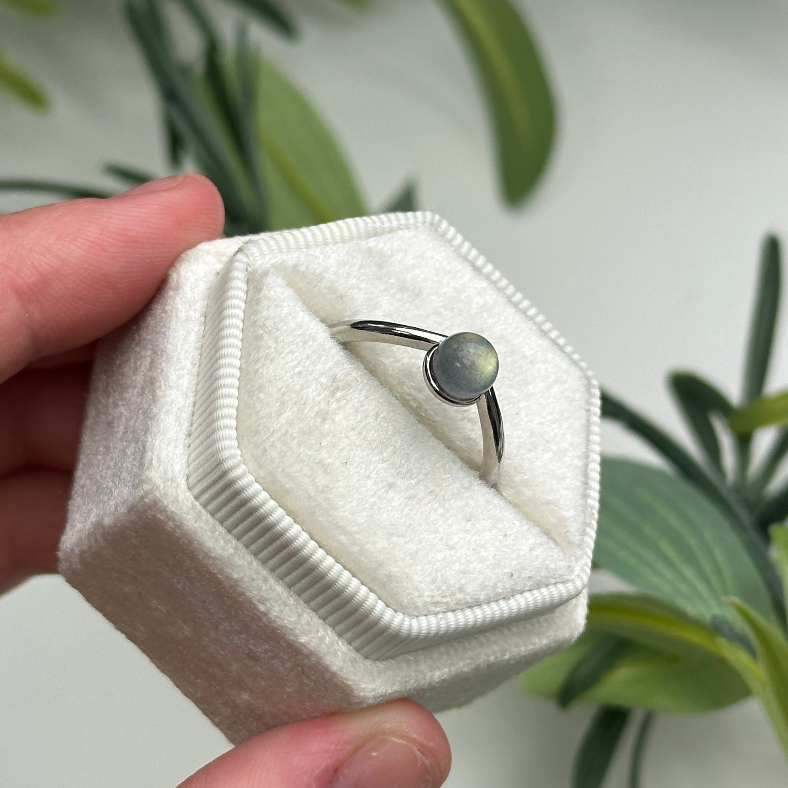 Adjustable Labradorite Crown Rings