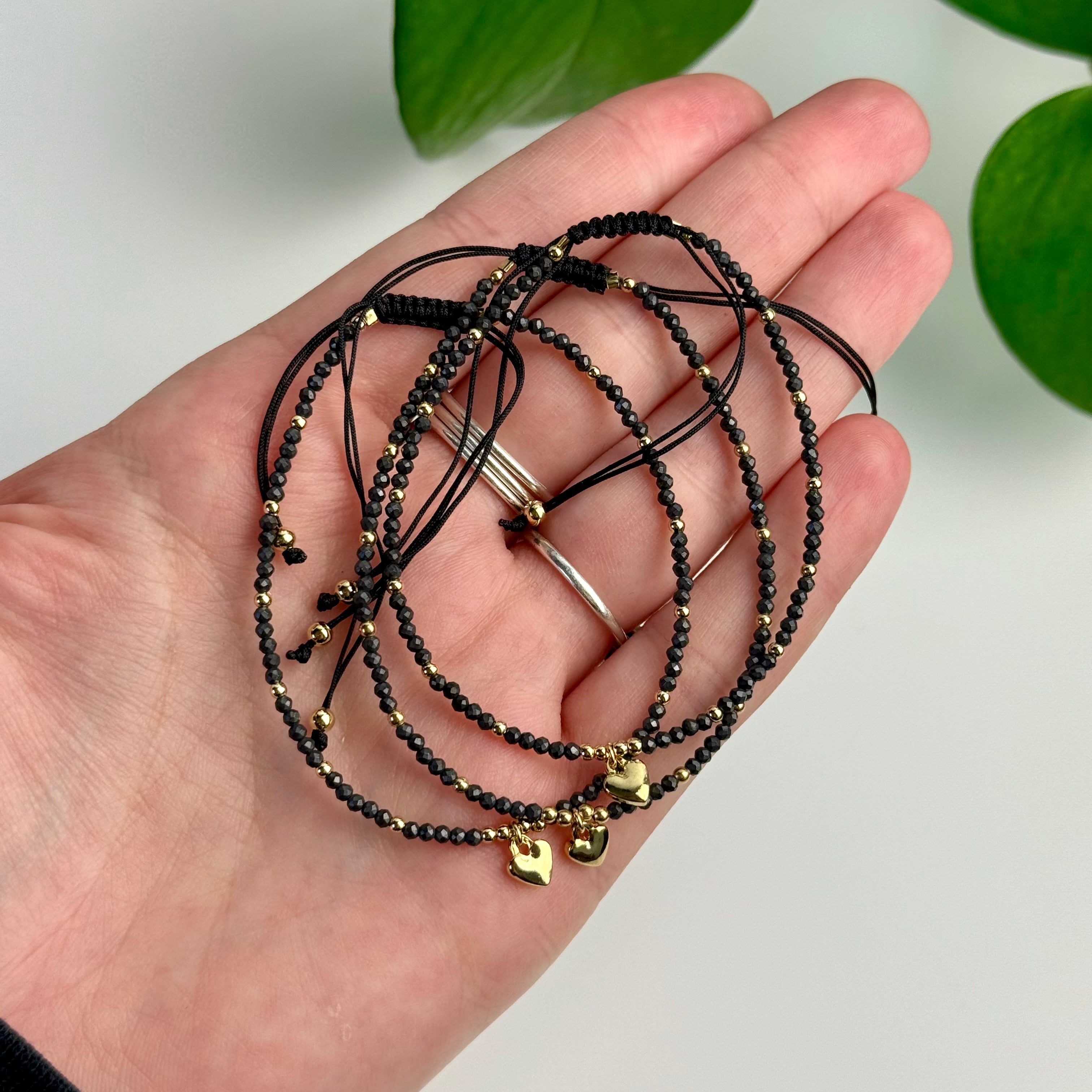 Adjustable Faceted Shungite Bracelet