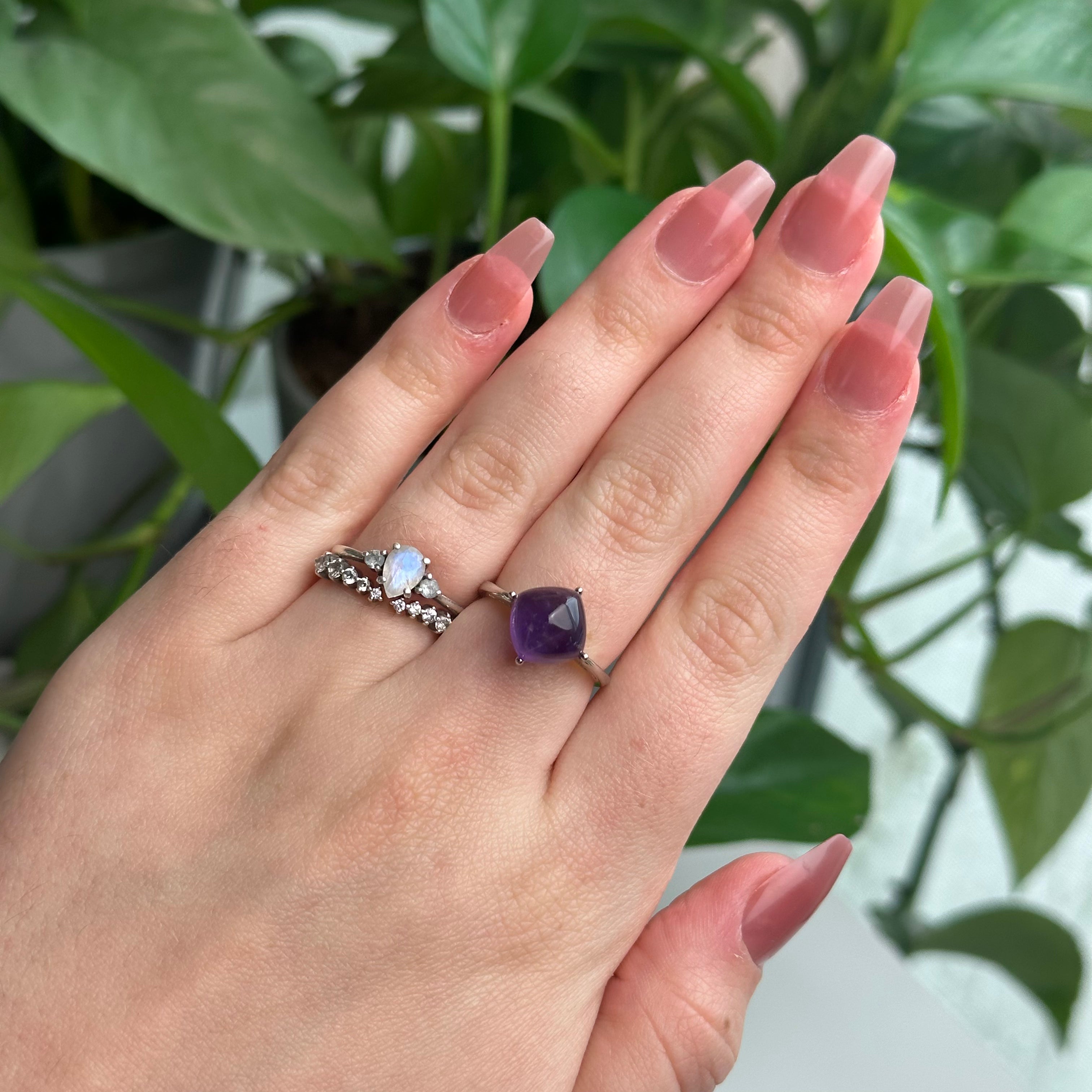 Shop Adjustable Amethyst Ring - High-Quality Jewelry for Spiritual Protection