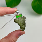 Moldavite & Ammolite Pendant—6.15 Grams