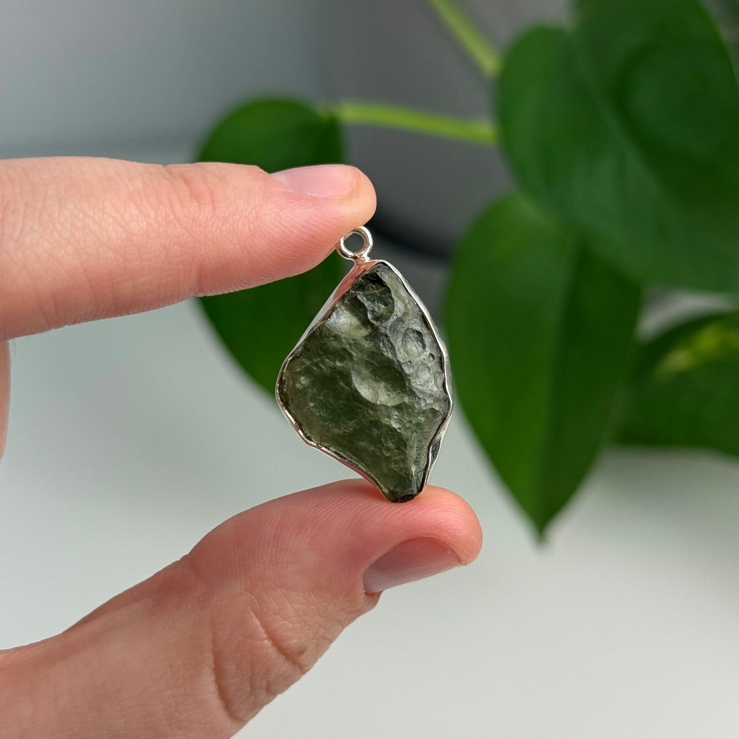 Large 3.67 Gram Moldavite Pendant