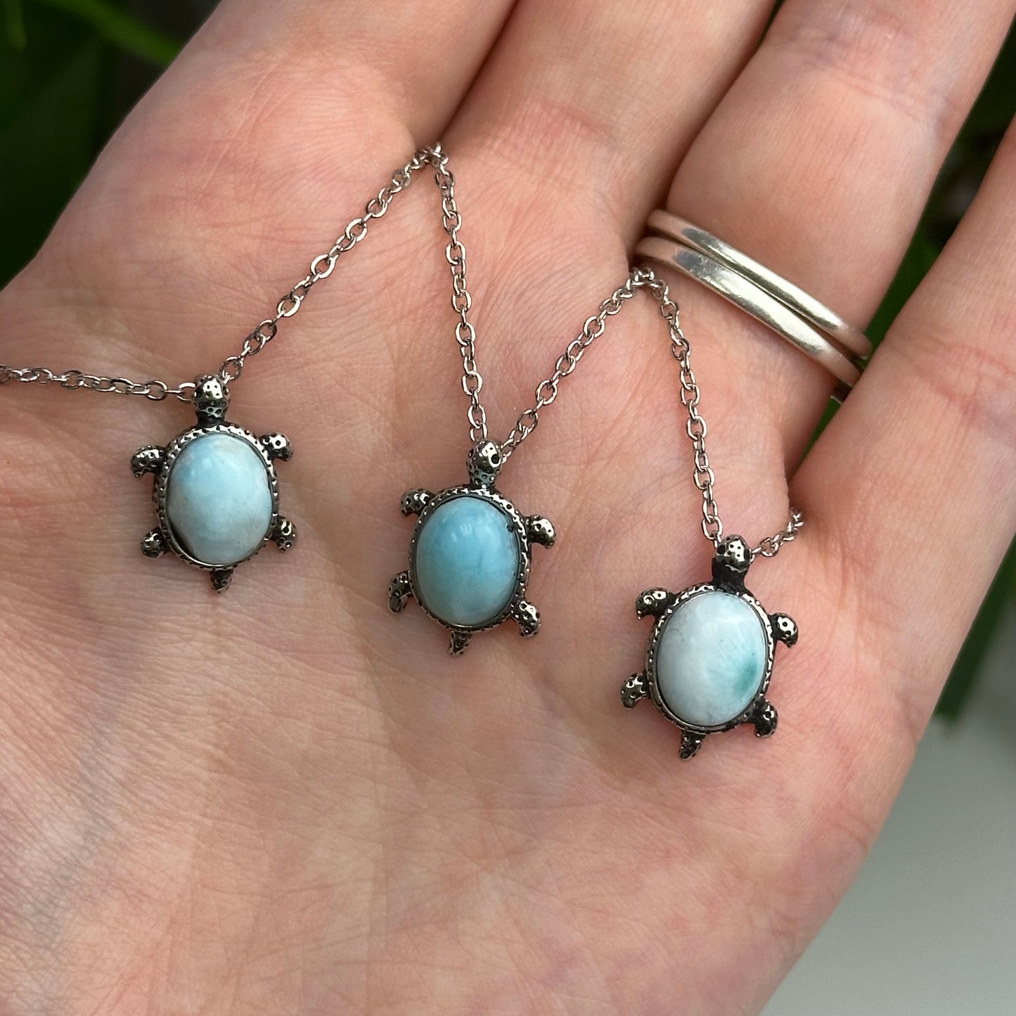 Larimar Turtle Necklaces