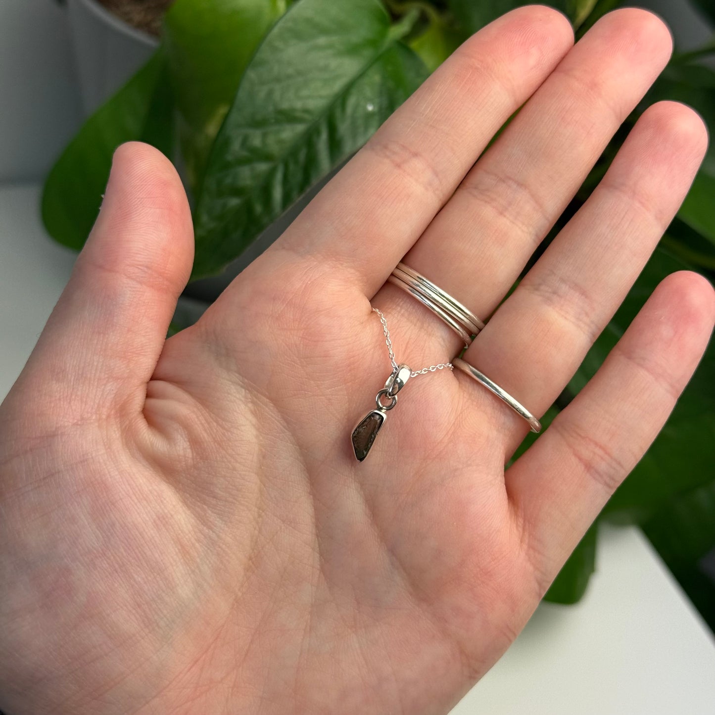 Micro Moldavite Pendant-0.85 Grams