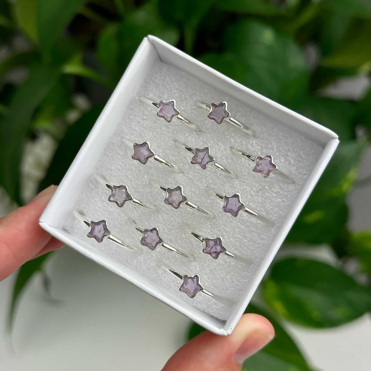 Amethyst Star Rings