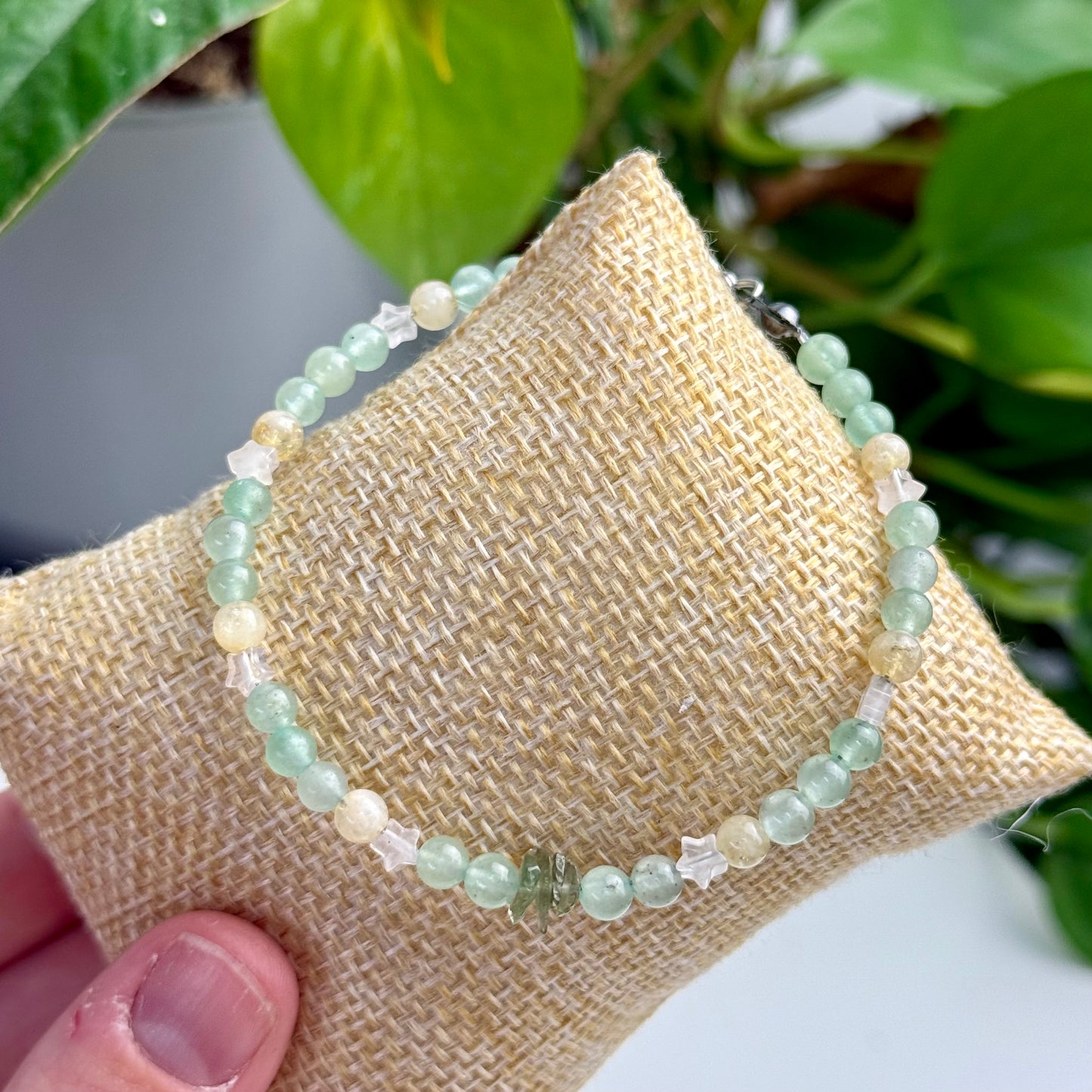 The Abundance Bracelet — Green Aventurine, Citrine, Moonstone & Moldavite