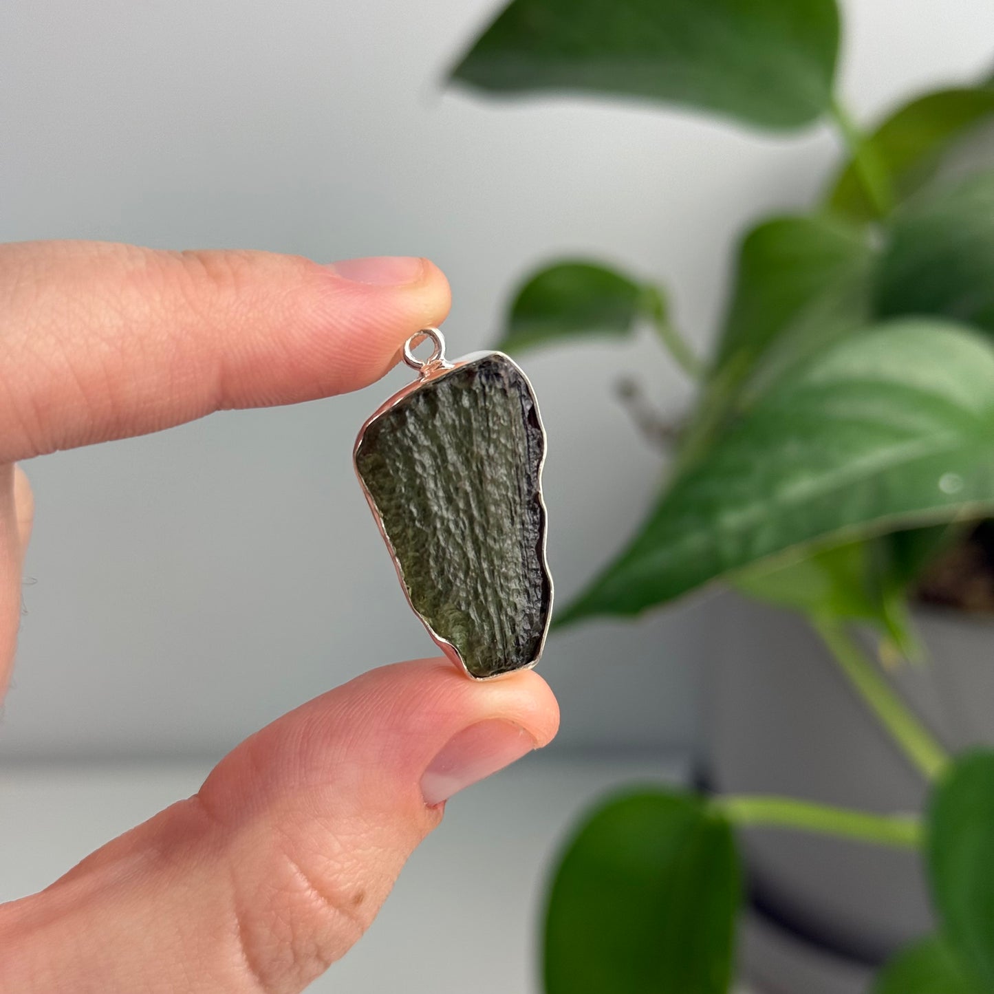 Large 4.38 Gram Moldavite Pendant