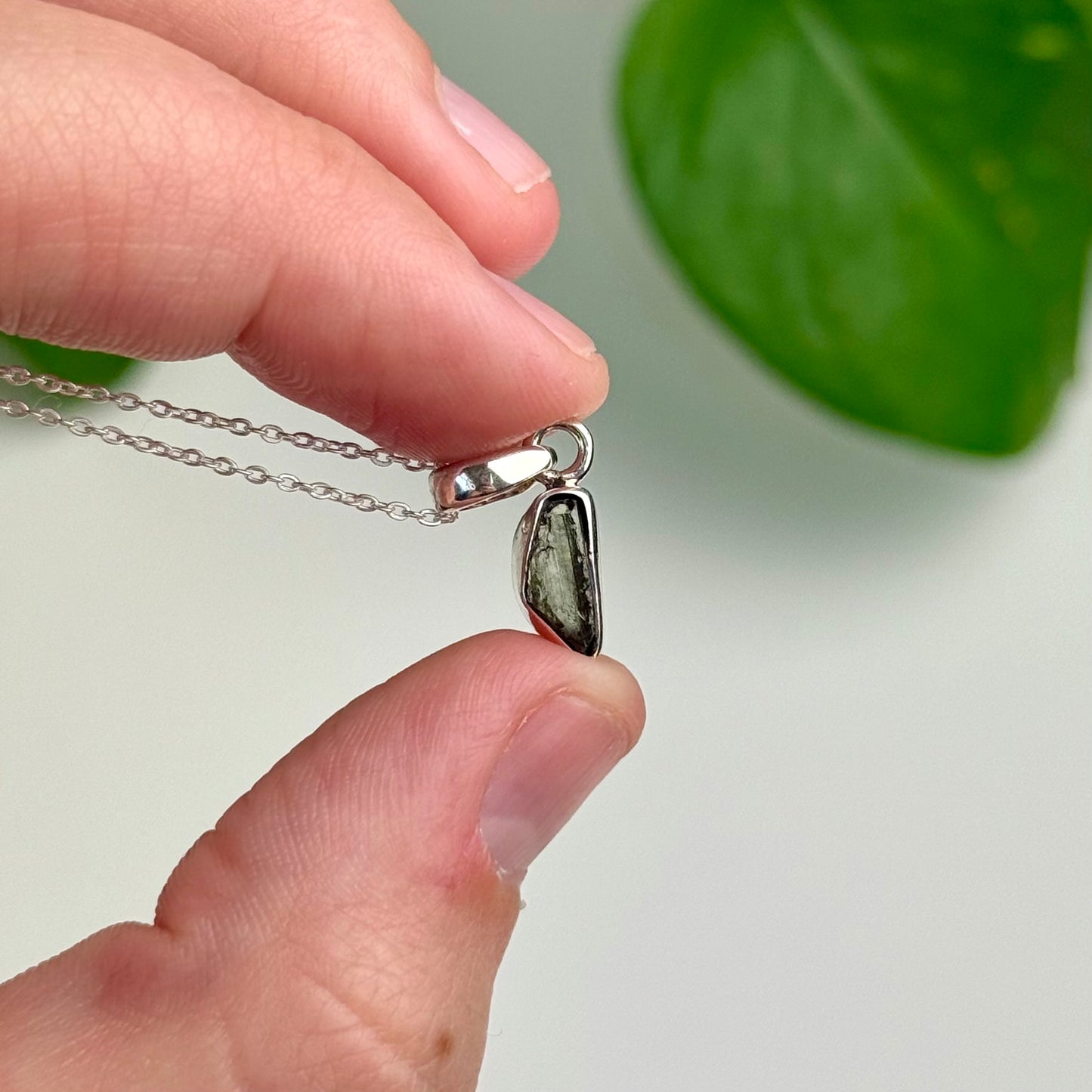 Micro Moldavite Pendant-0.85 Grams
