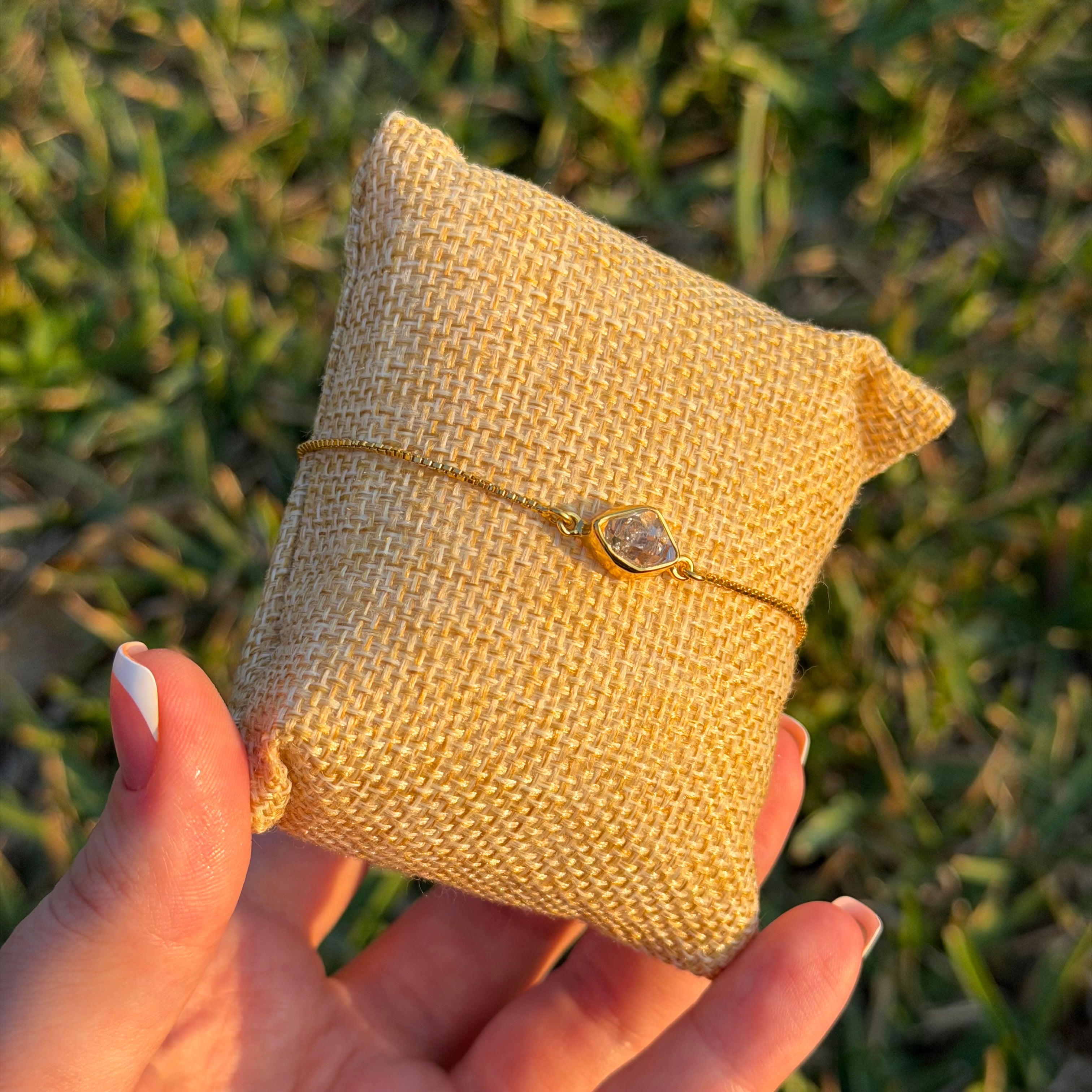 Herkimer Diamond Bolo Bracelets