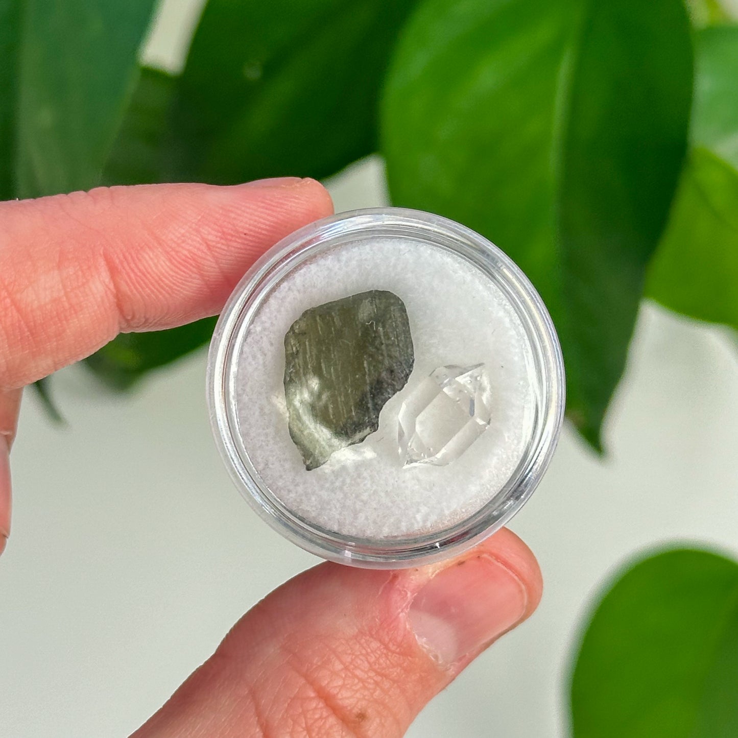 Herkimer Diamond & Moldavite Set #1