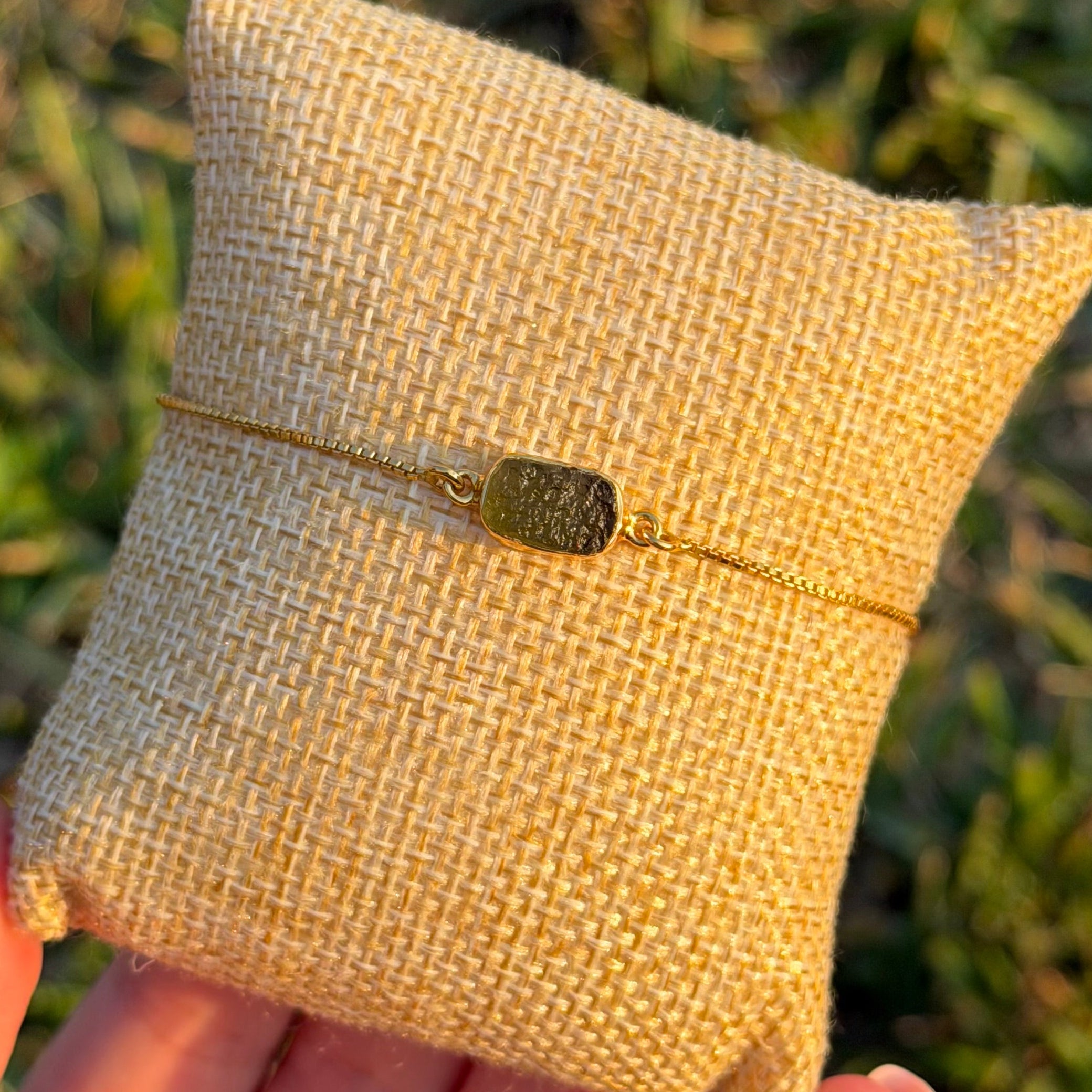 Moldavite Bolo Bracelets