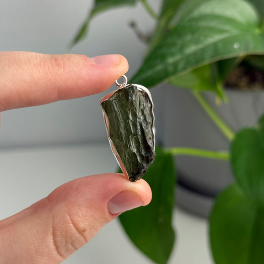 Large 4.34 Gram Moldavite Pendant