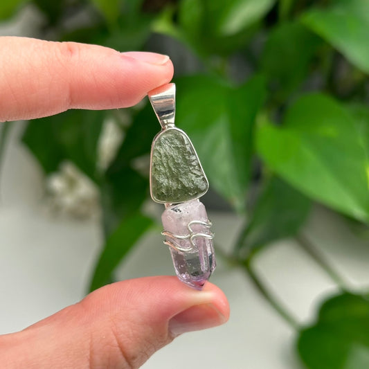 Veracruz Amethyst And Moldavite