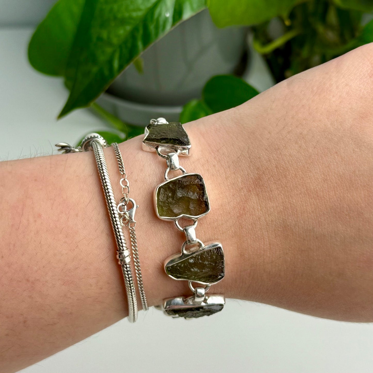 Collectors Piece Moldavite Bracelet