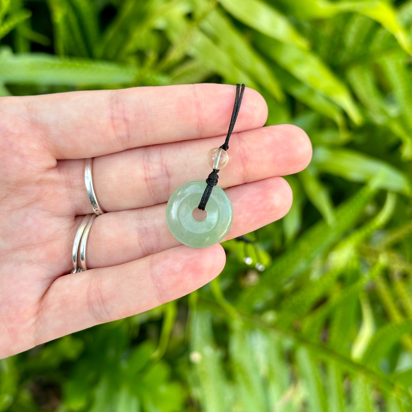 Moldavite/Libyan Desert Glass Macrame Donut Necklaces