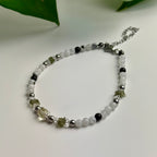 The Ascend Bracelet — Moonstone, Obsidian, Herkimer Diamond, Libyan Desert Glass & Moldavite