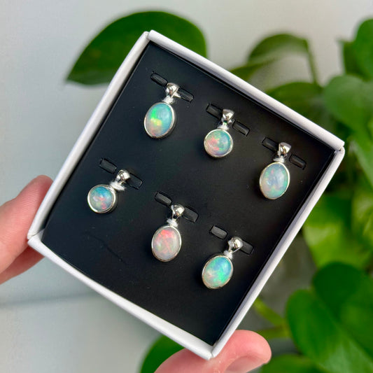 Sterling Silver Ethiopian Opal Necklaces