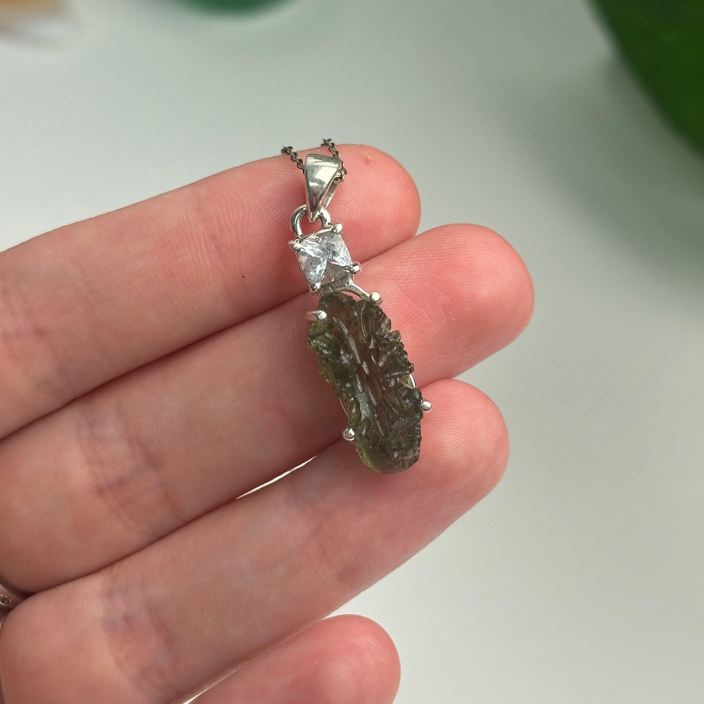 Aquamarine And Moldavite Pendant Style A