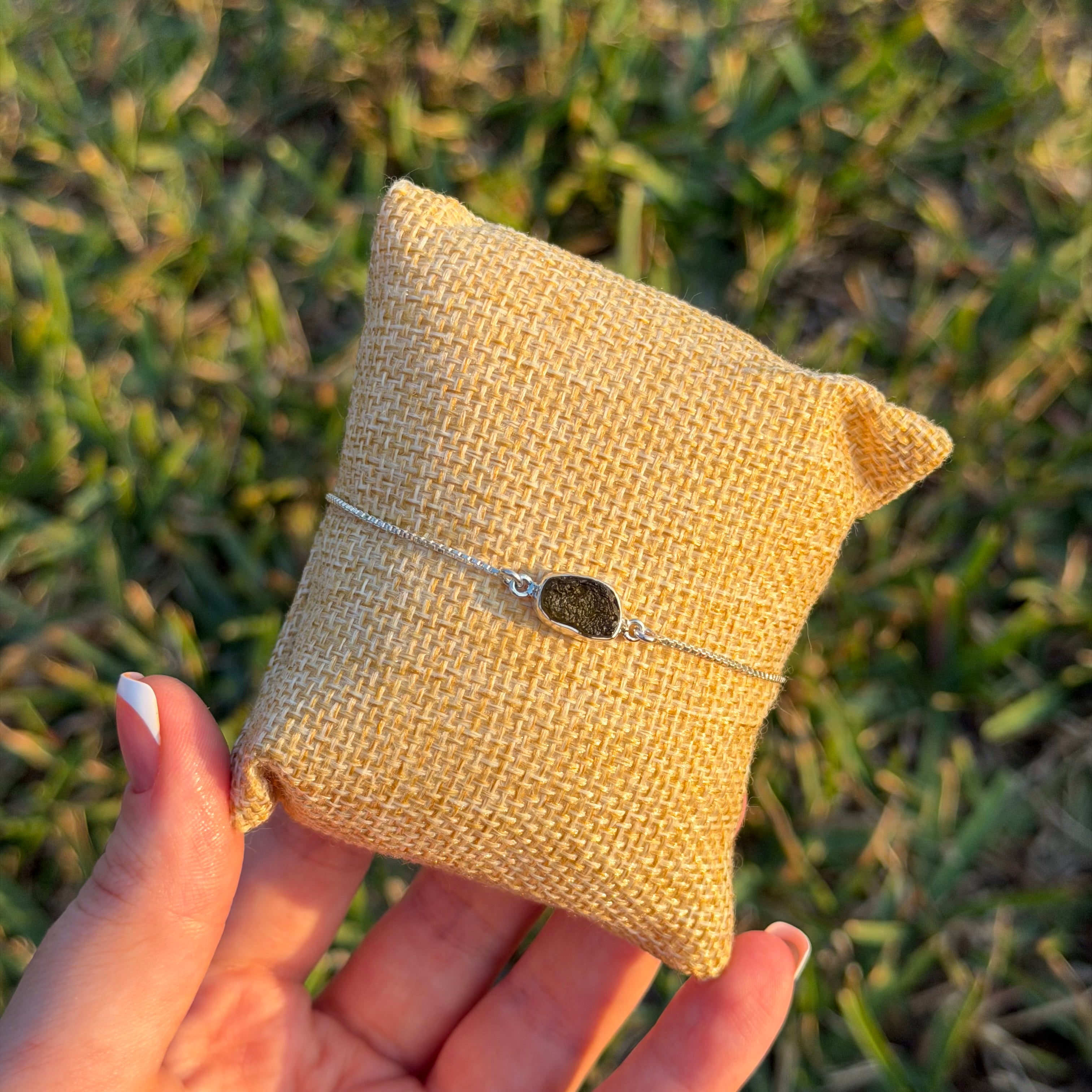 Moldavite Bolo Bracelets