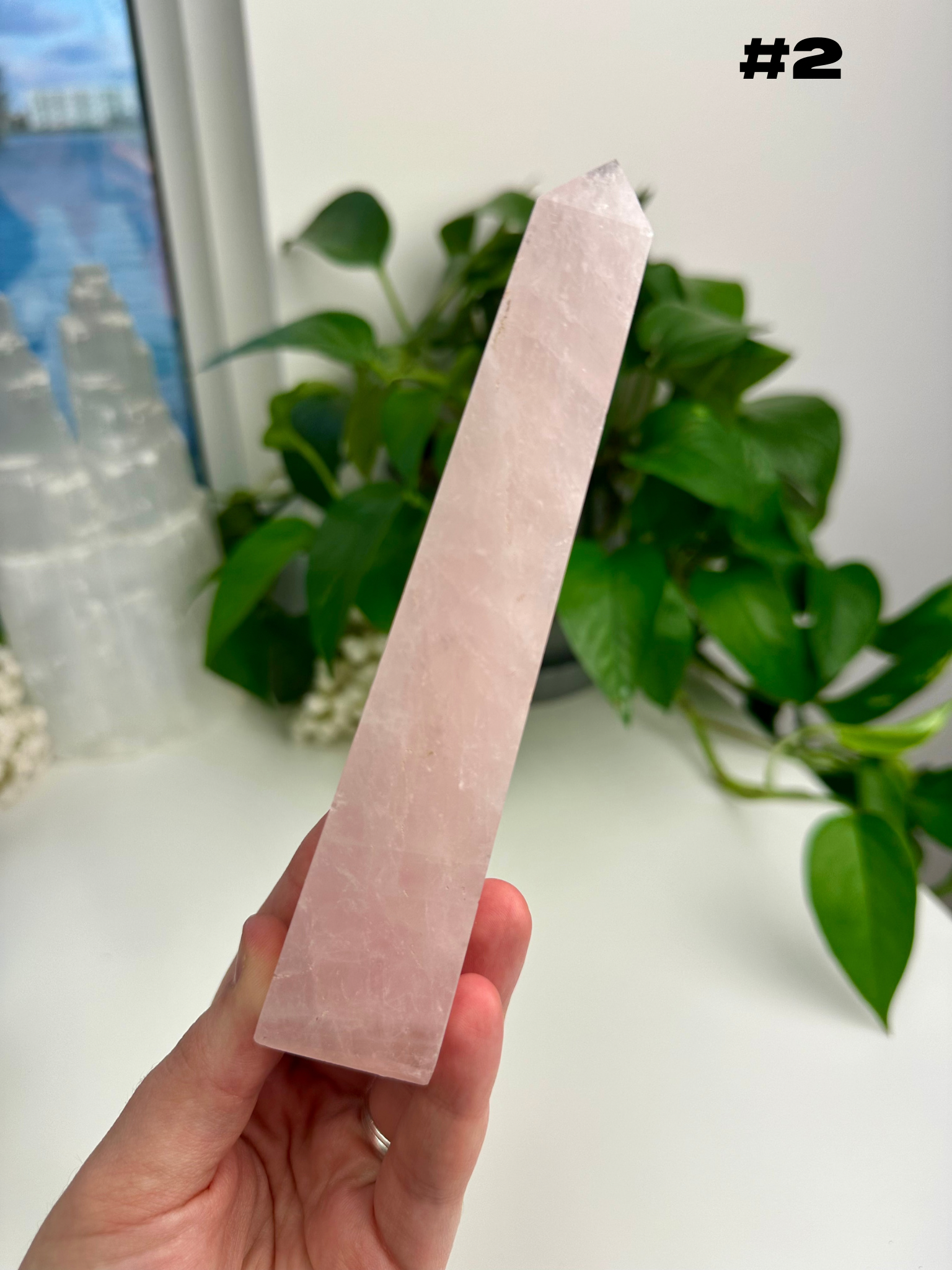 Rose Quartz Obelisks