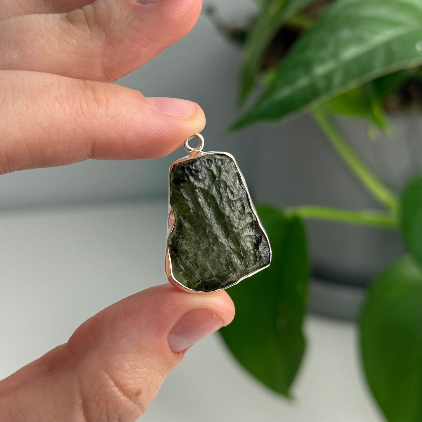 Large 4.40 Gram Moldavite Pendant