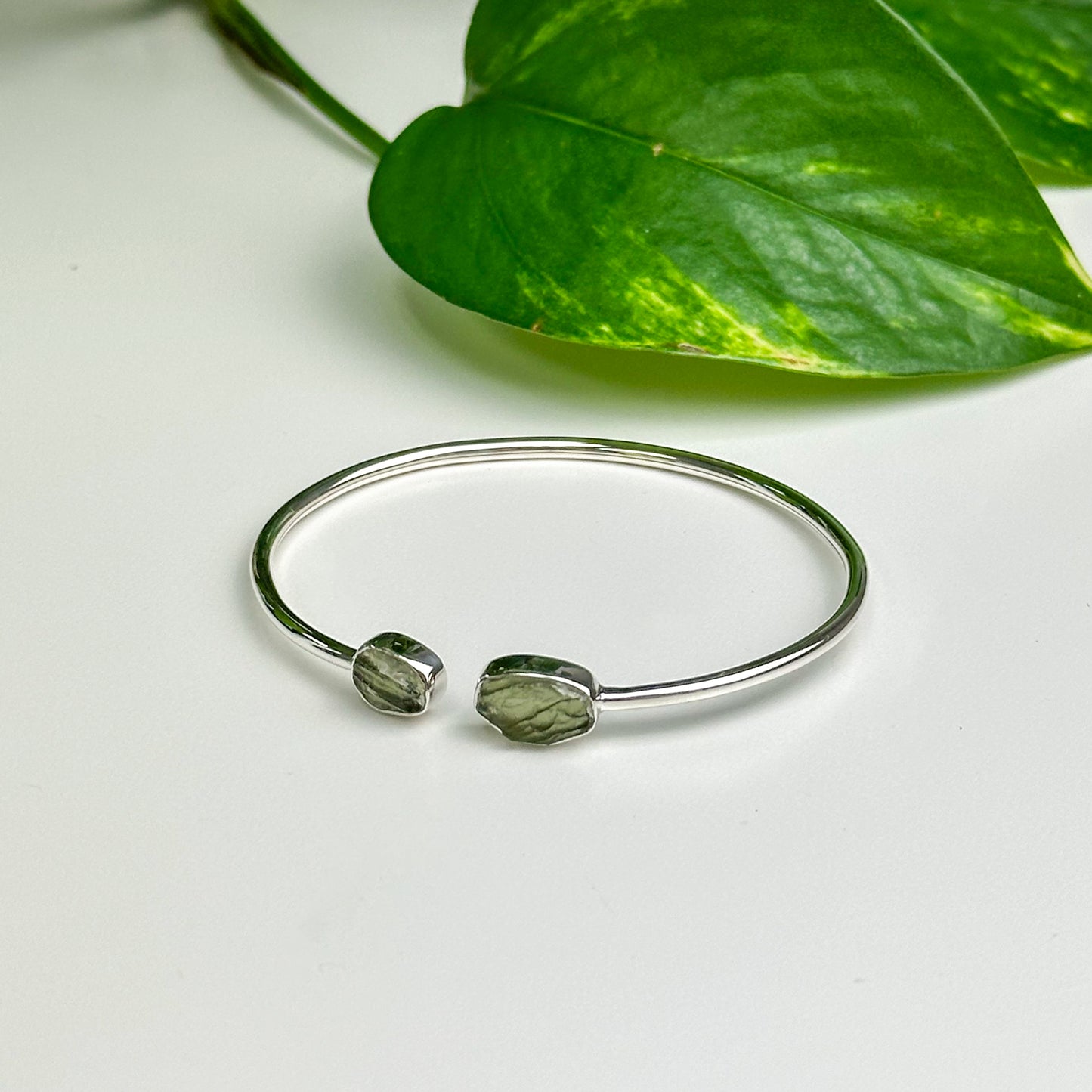 Moldavite Twist Bracelet