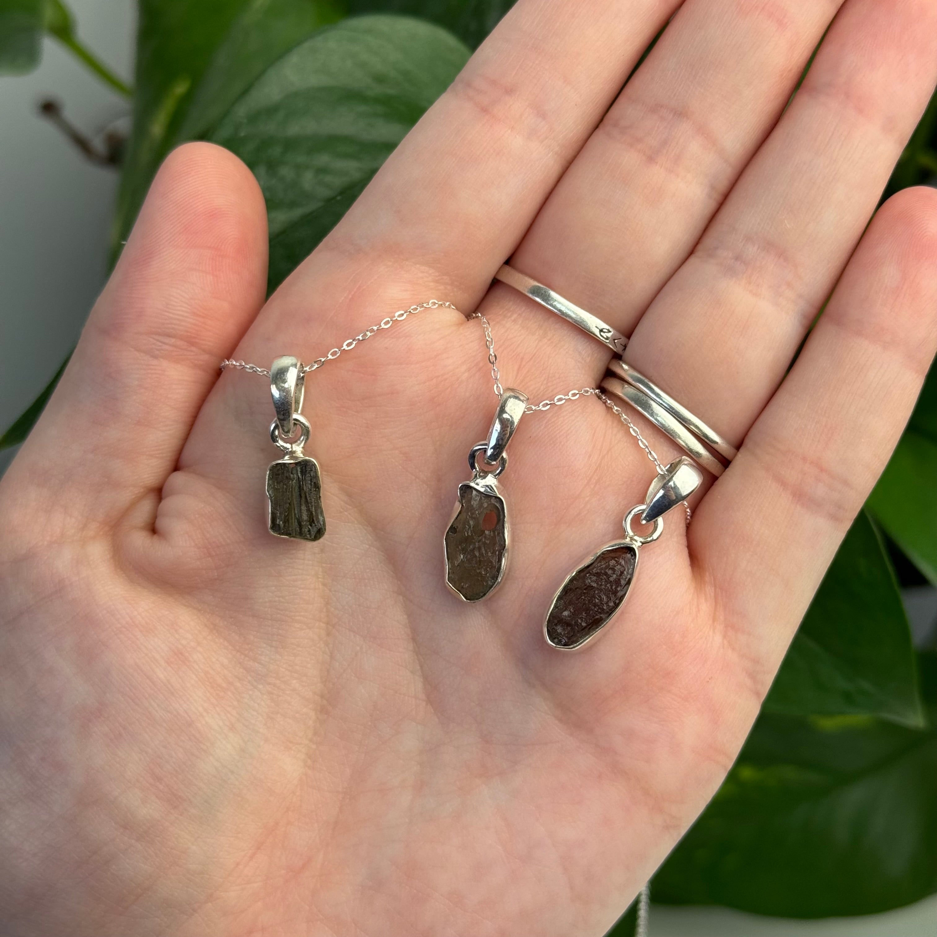 Sterling Silver Moldavite Pendant