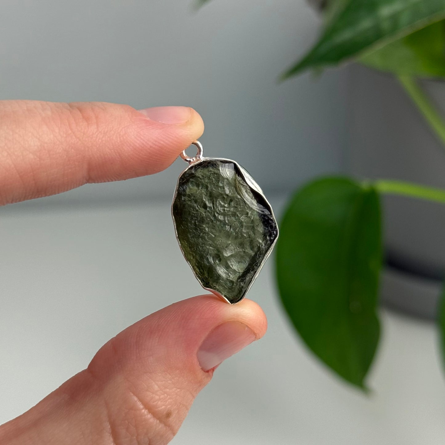 Large 3.77 Gram Moldavite Pendant