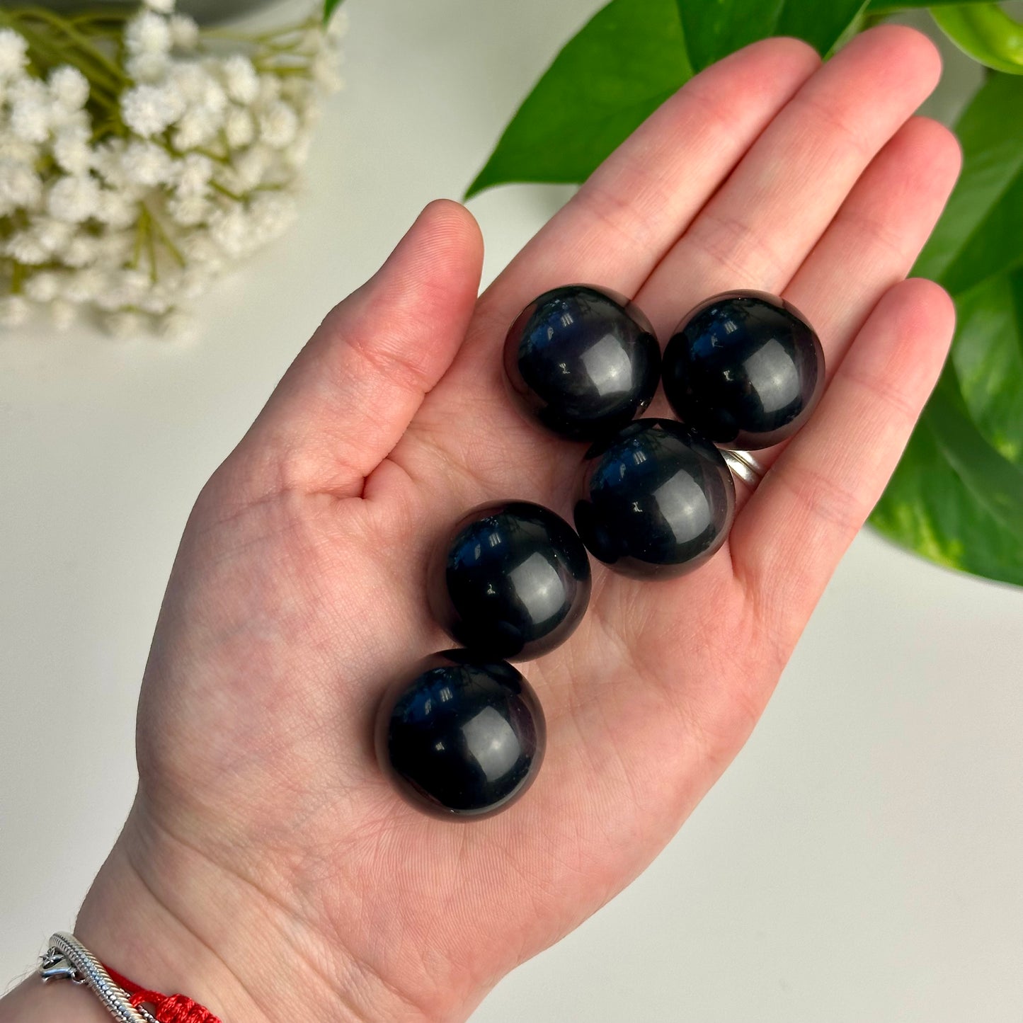 Rainbow Obsidian Spheres