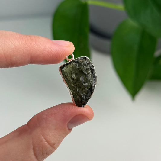 Large 3.95 Gram Moldavite Pendant