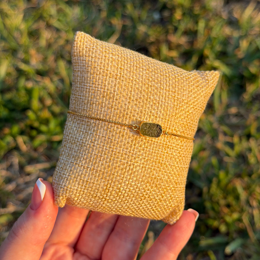 Moldavite Bolo Bracelets