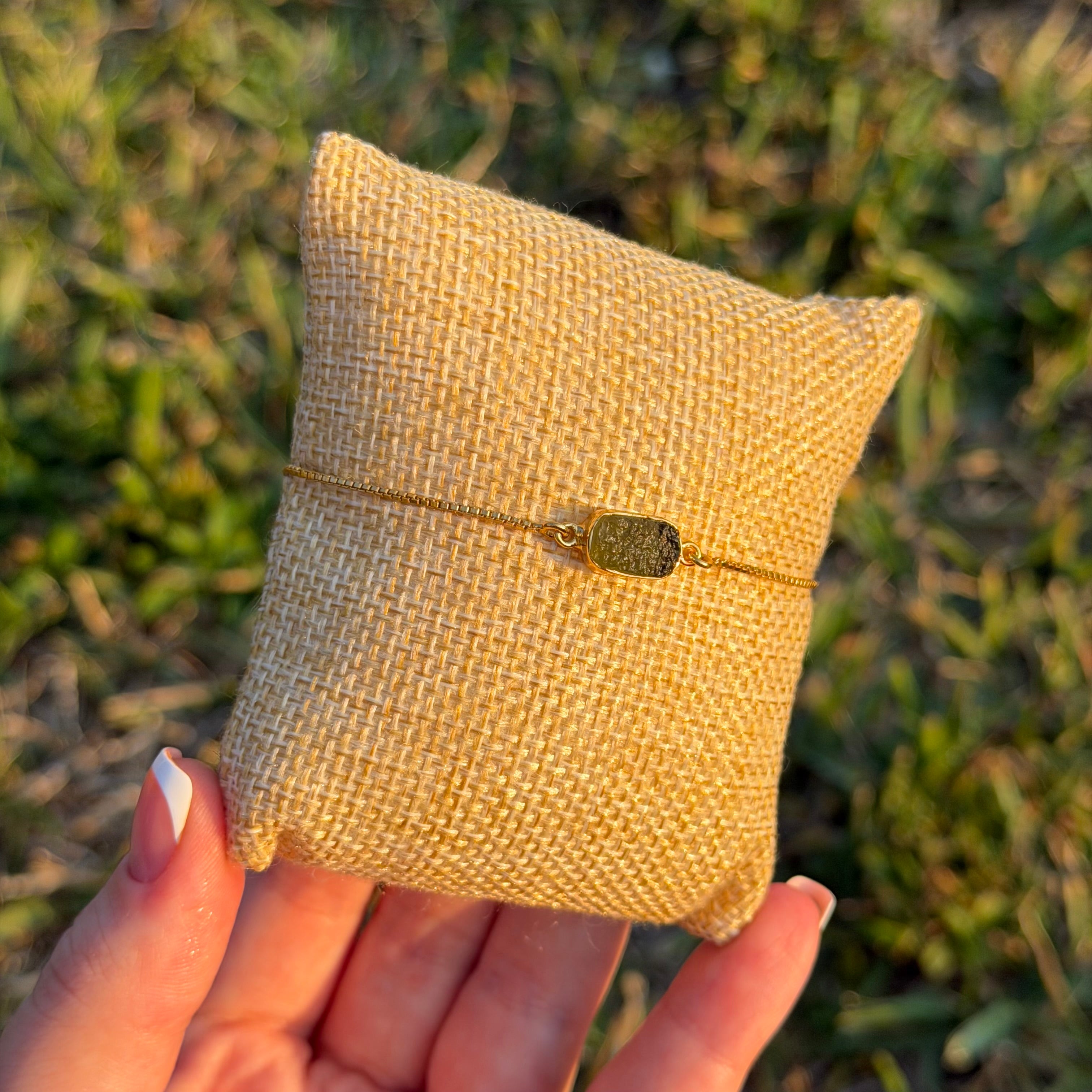 Moldavite Bolo Bracelets