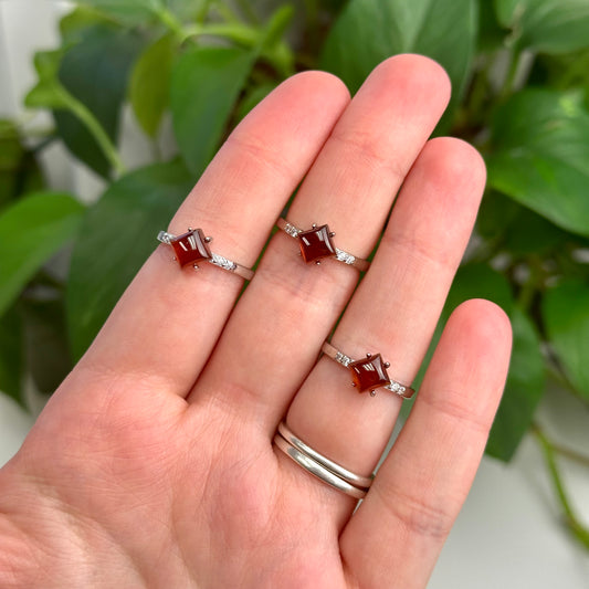 Adjustable Garnet Ring