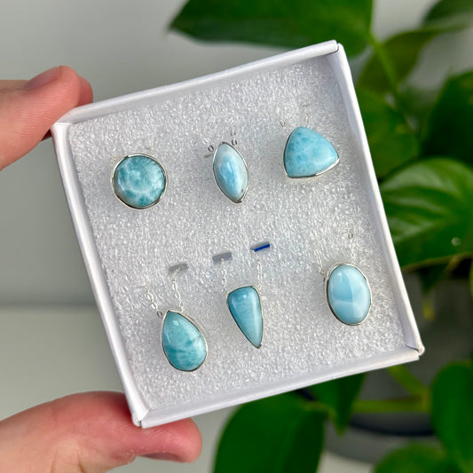 Sterling Silver Larimar Necklaces