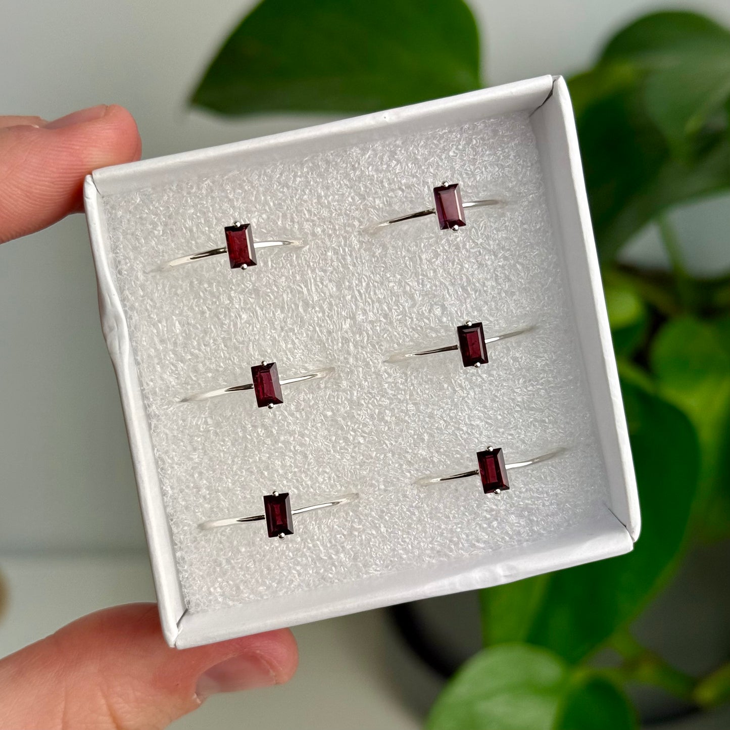 Dainty Garnet Ring