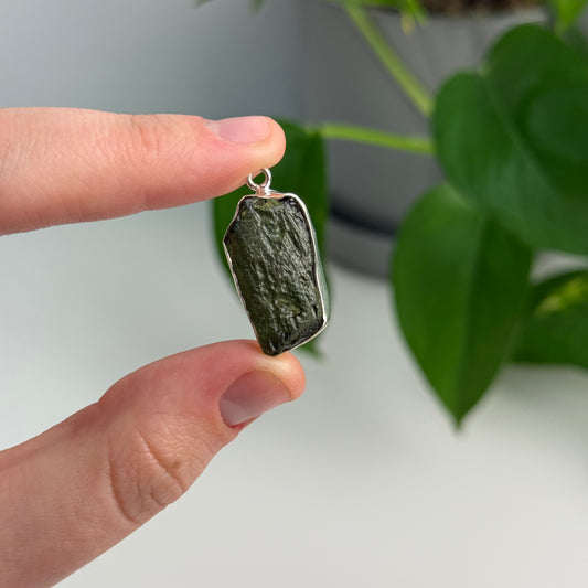 Large 3.25 Gram Moldavite Pendant