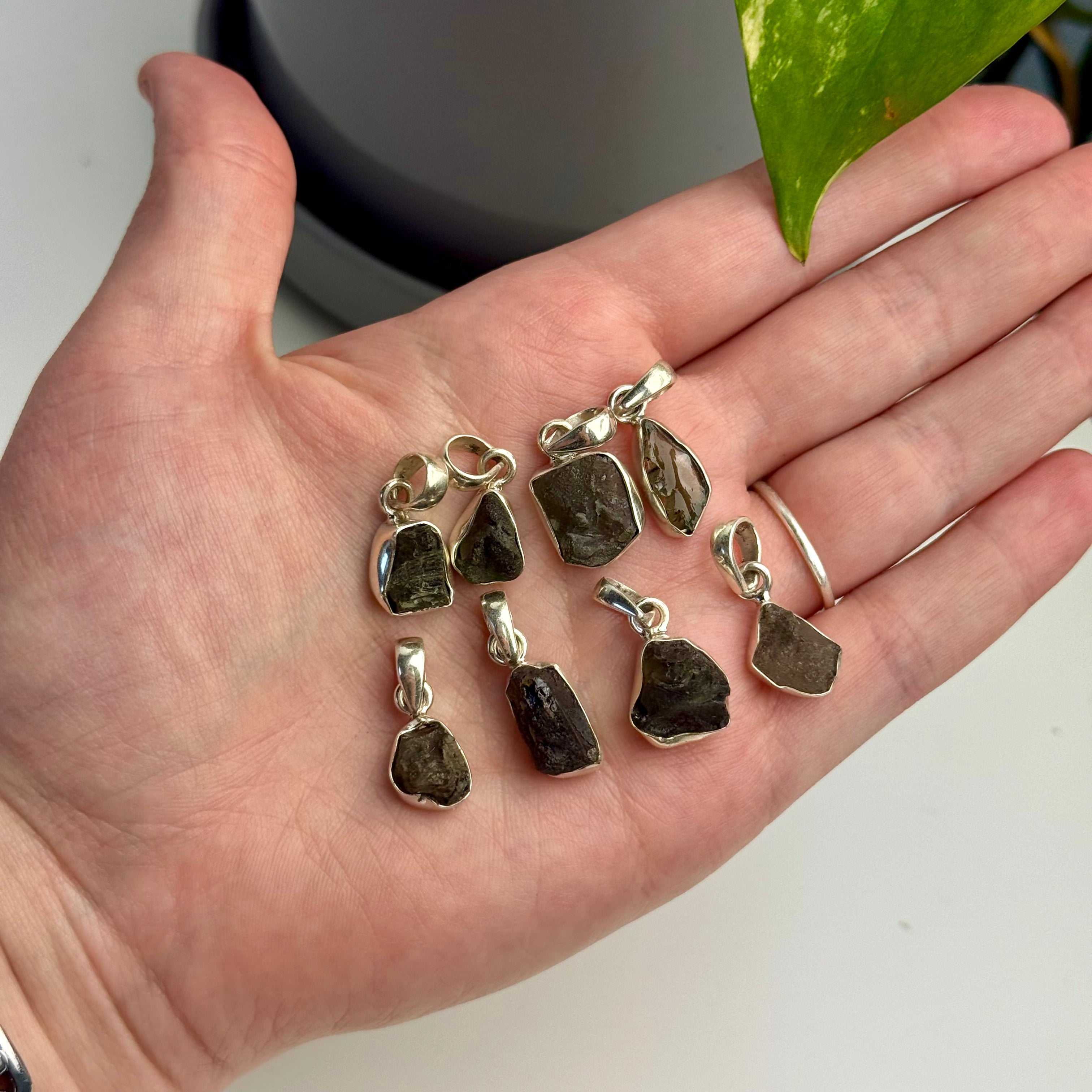 Misfit Moldavite Pendants