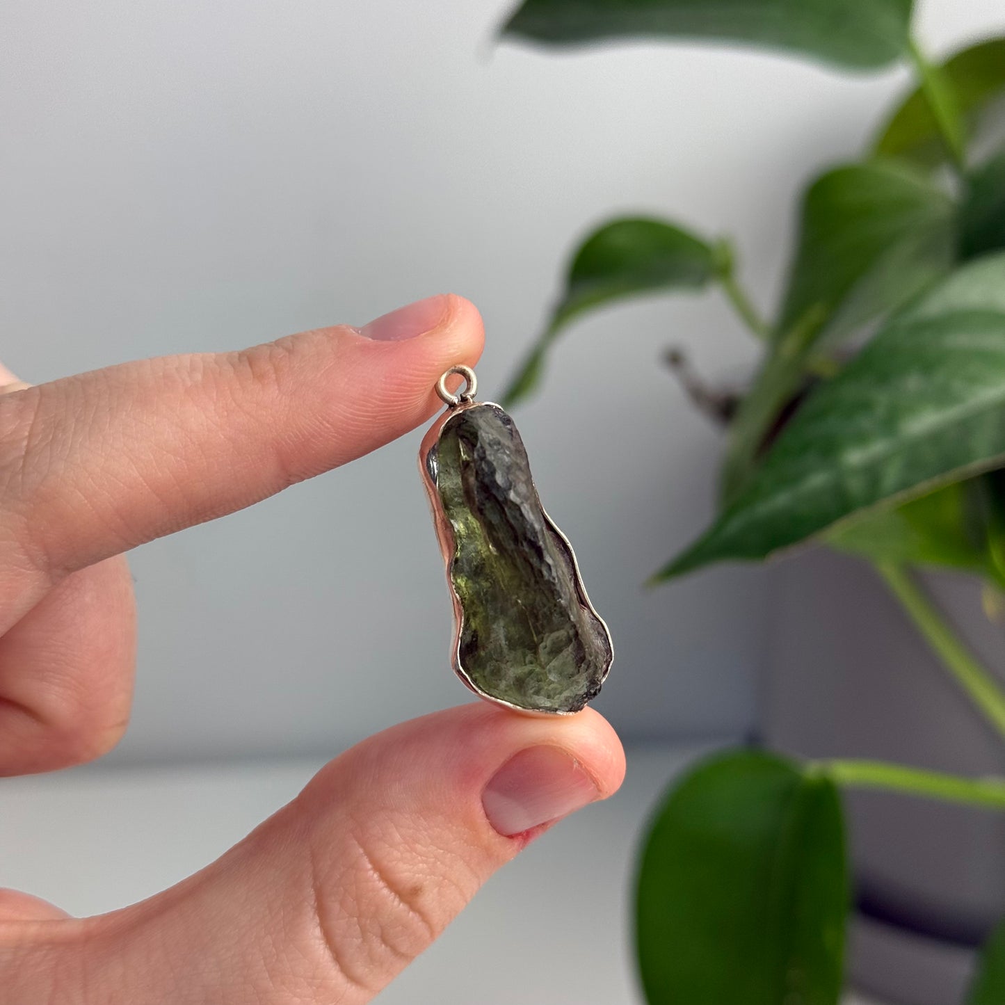 Large 4.80 Gram Moldavite Pendant