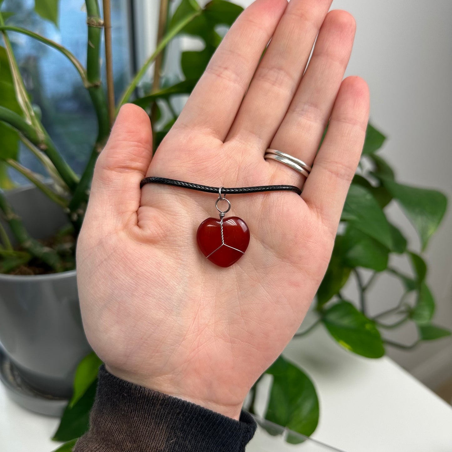 Carnelian Heart Necklace