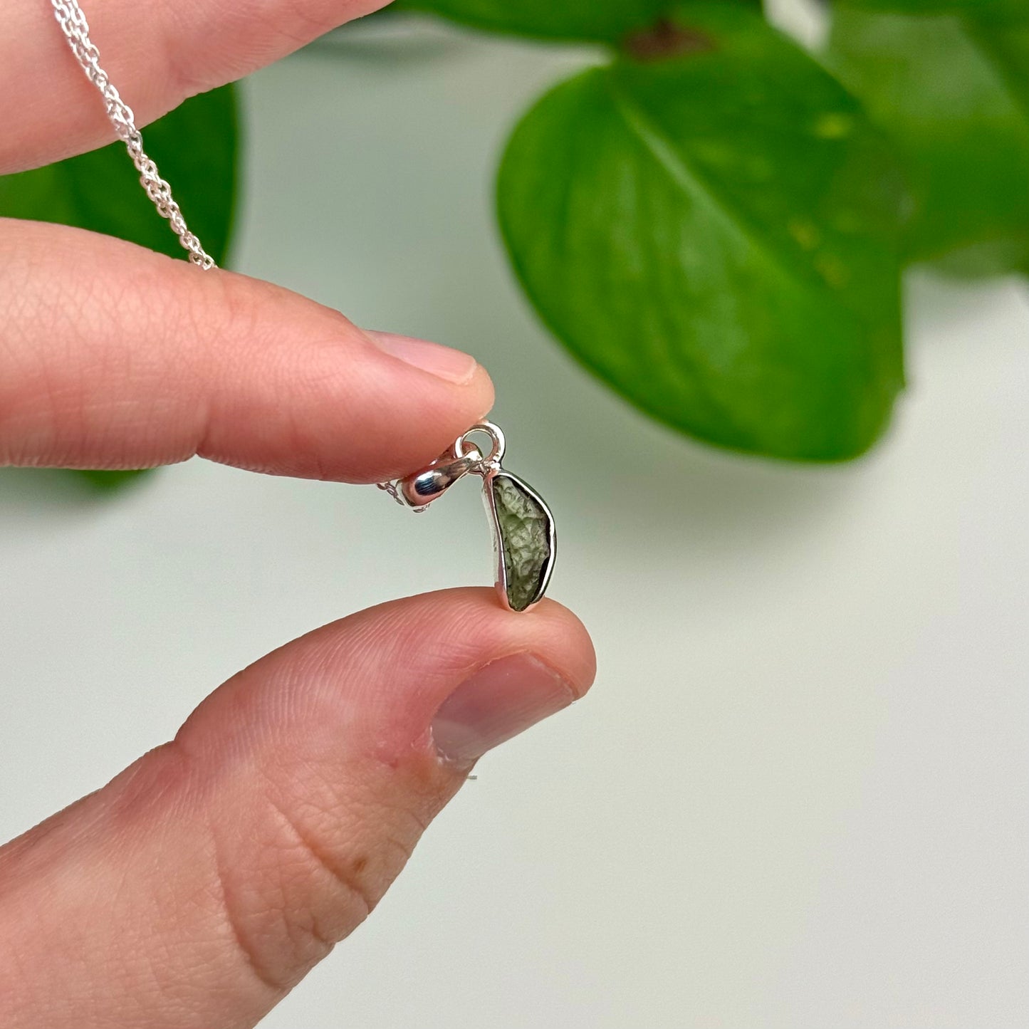 Micro Moldavite Pendant-0.83 Grams