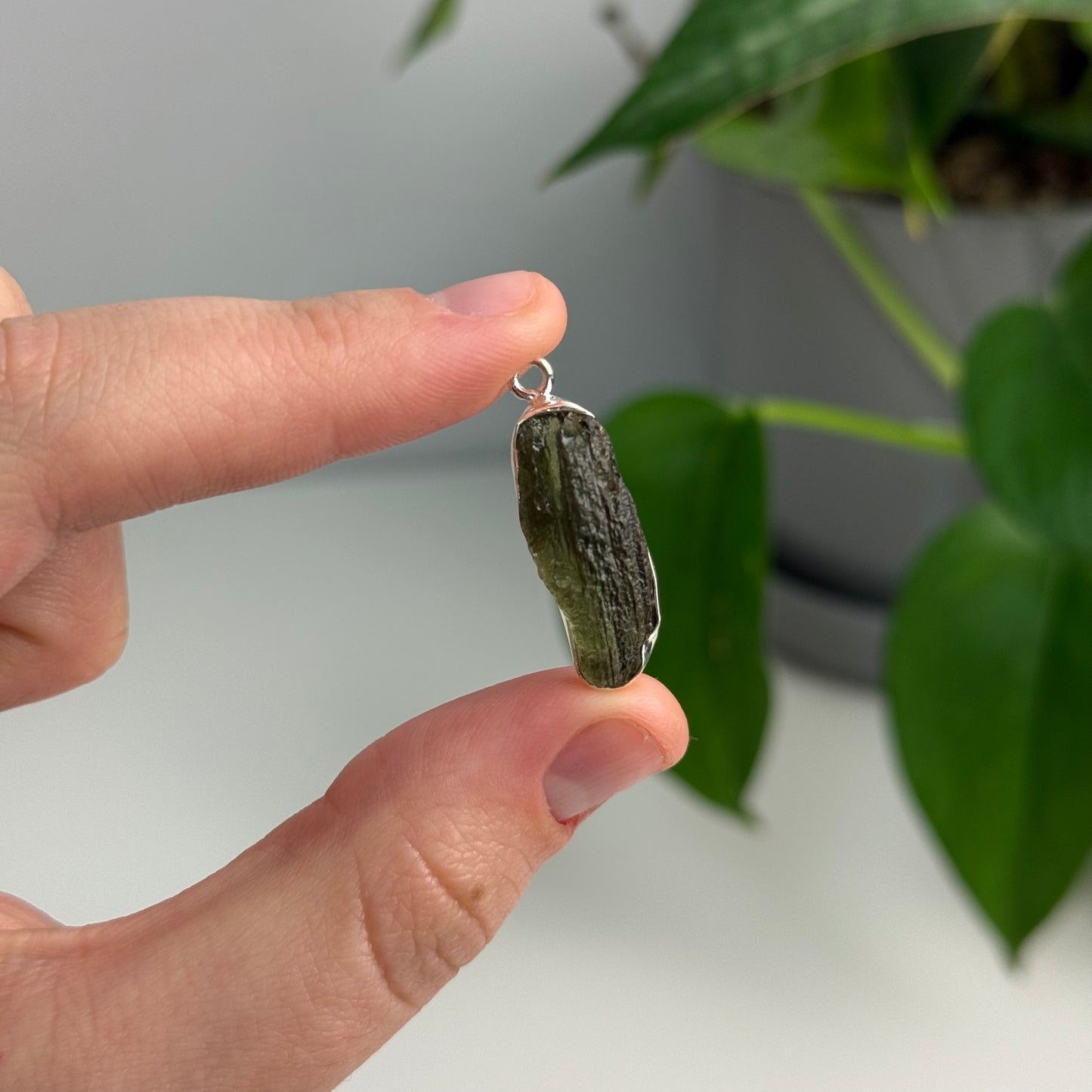 Large 2.58 Gram Moldavite Pendant