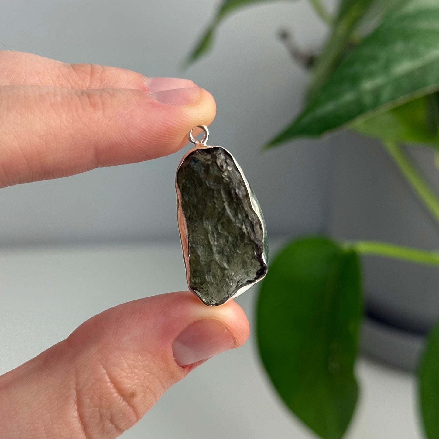 Large 4.23 Gram Moldavite Pendant