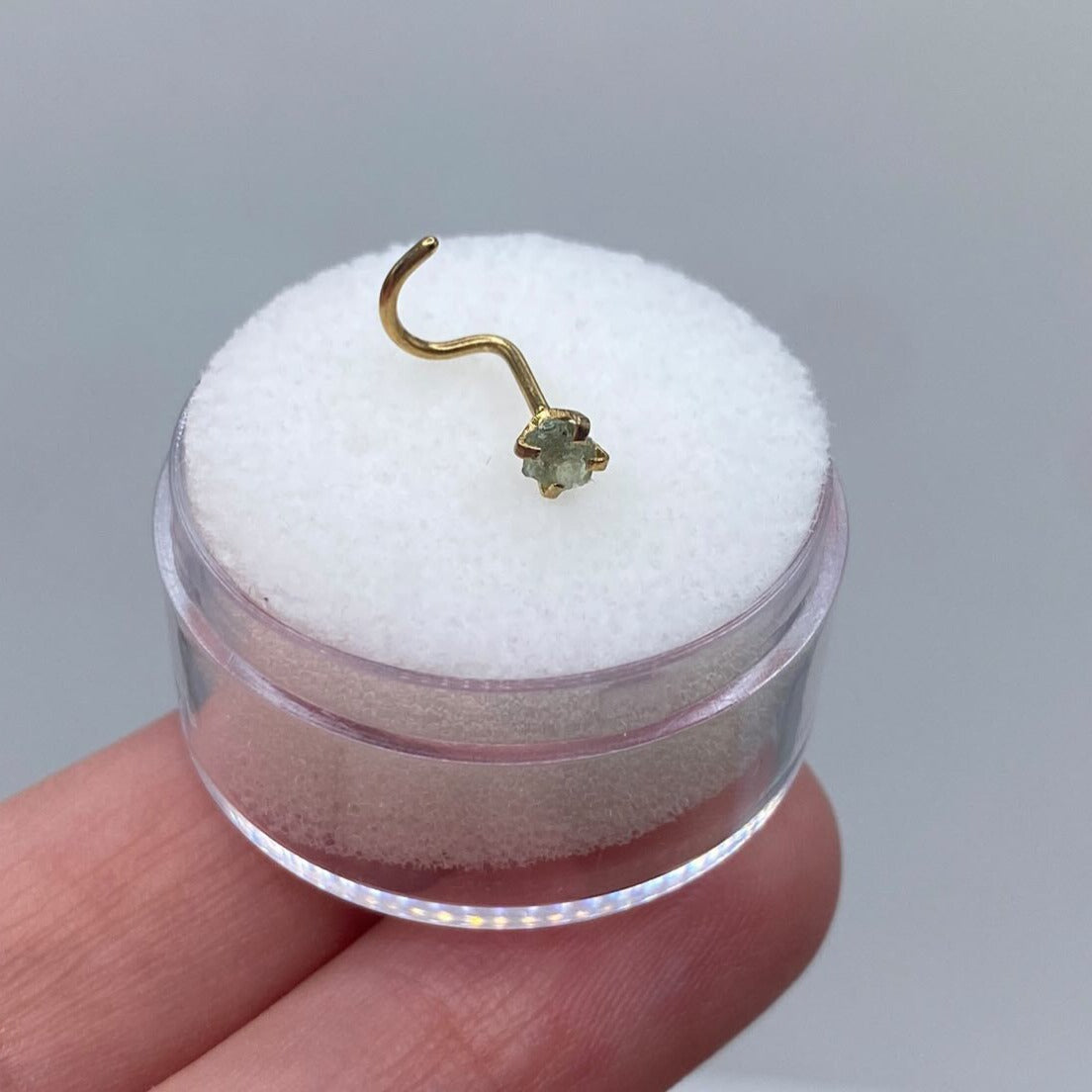 Gold Moldavite Nose Stud/Ring