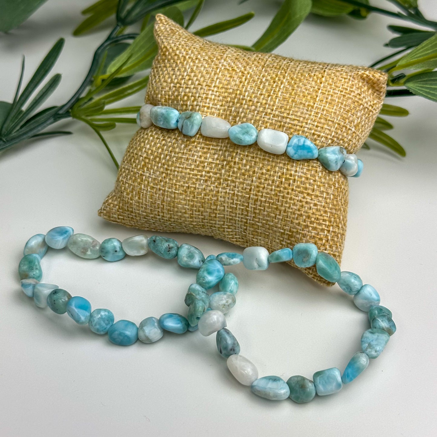 Larimar Nugget Bracelets