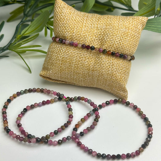 Faceted Watermelon Tourmaline Bracelet