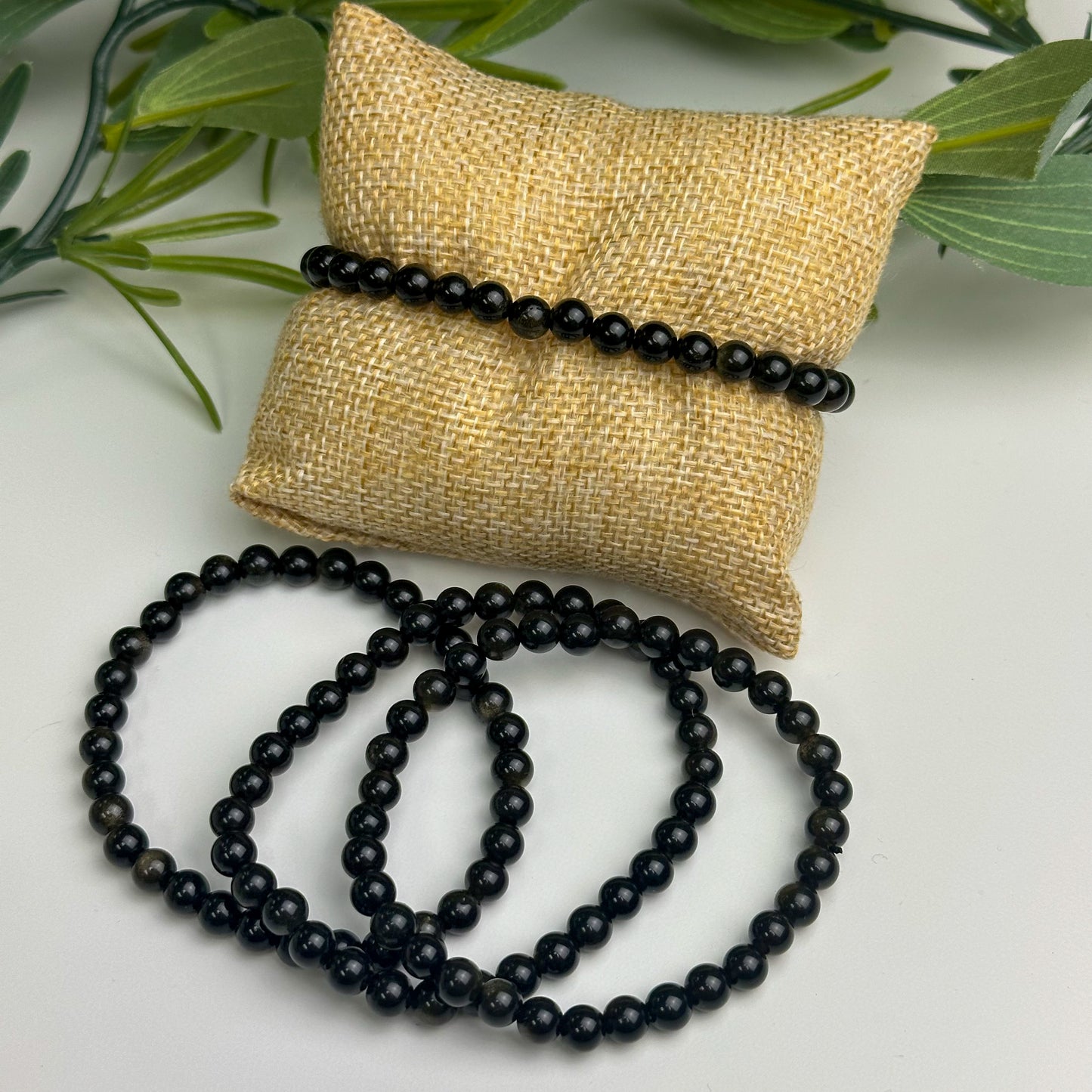 Gold Sheen Obsidian Bracelet